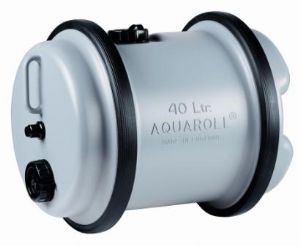 Aquaroll 40L Water Carrier - Silver-Water Containers-Aquaroll-QQ050184- DC Leisure
