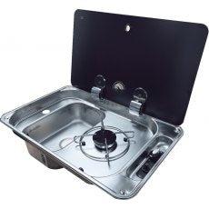 CAN 'Randi' FL1323 / FL1324 Single Burner Combination Hob & Sink Unit-Hobs & Combination Units-CAN-FL1324- DC Leisure