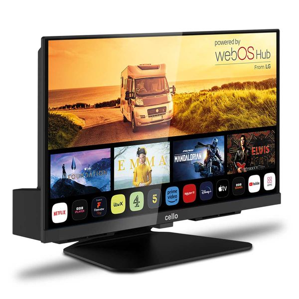 Cello 19" Smart WebOS 12V/230V Traveller TV with Perfect Pitch-Televisions-Cello- DC Leisure