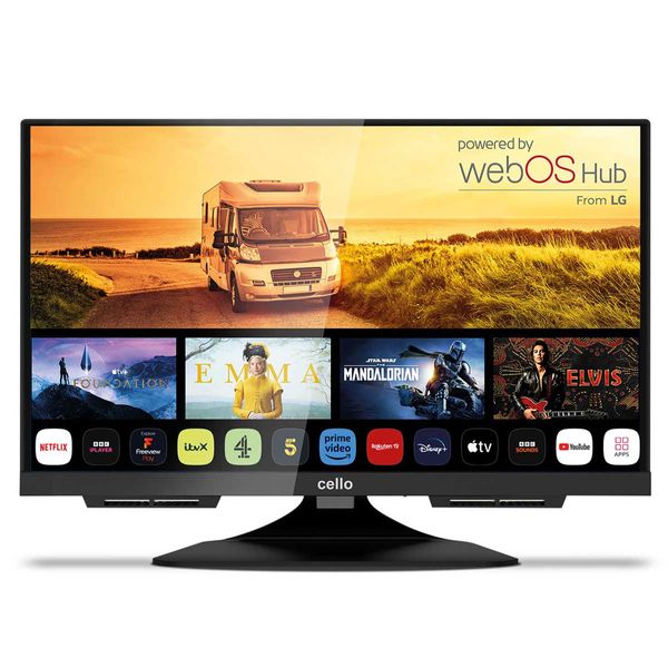 Cello 19" Smart WebOS 12V/230V Traveller TV with Perfect Pitch-Televisions-Cello- DC Leisure