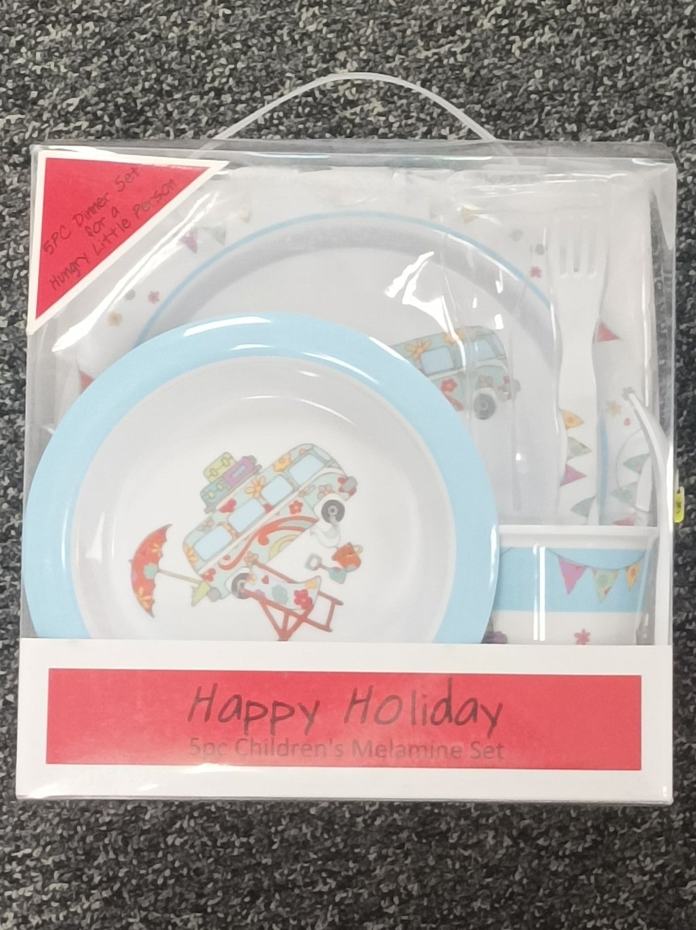 Childs Dinner Set Happy Holiday-Camping Cookware & Dinnerware-Camper Smiles- DC Leisure