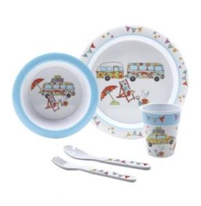 Childs Dinner Set Happy Holiday-Camping Cookware & Dinnerware-Camper Smiles-QQ080303- DC Leisure