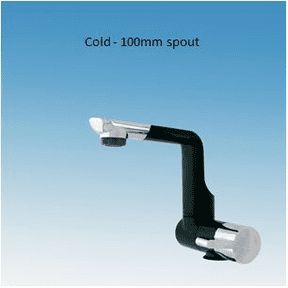 Comet Arona Cold Water Only Tap - Black / Chrome-Taps-Dimatec- DC Leisure