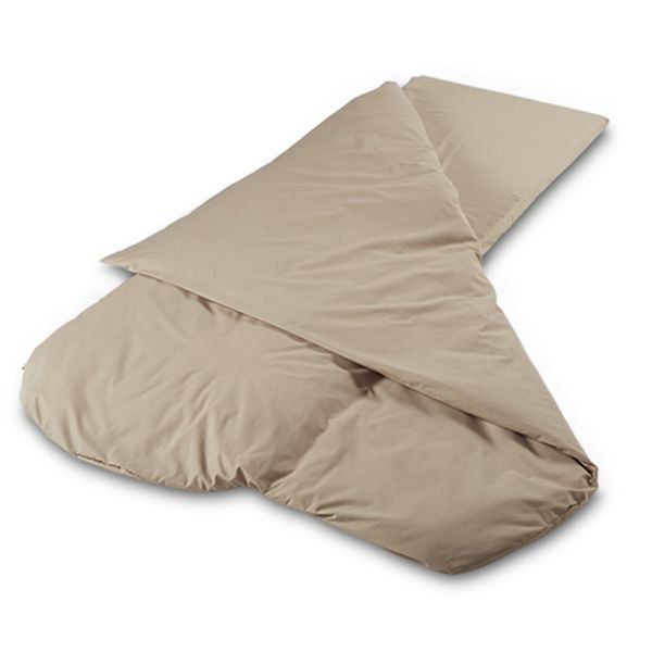 Duvalay Compact Sleeping Bag with Built-In Mattress Topper and Removable Covers in Various Colours-Sleeping Bags-Duvalay-CAPPUCCINO 4.5 COMPACT- DC Leisure