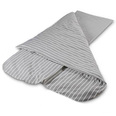 Duvalay Compact Sleeping Bag with Mattress Topper Grey Stripe-Sleeping Bags-Duvalay- DC Leisure