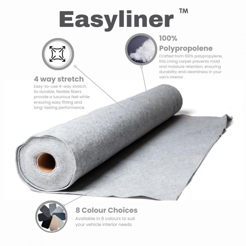 "Easyliner 4-Way Stretch" Van Lining Carpet (1m x 2m)-Carpet-Harrison Trim- DC Leisure