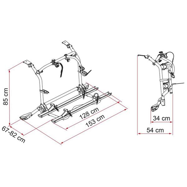 Fiamma Carry Bike VW T5 Pro - Tailgate Bike Rack - Deep Black-Vehicle Bicycle Racks-Fiamma-QQ106342T5BK-02096-71A- DC Leisure