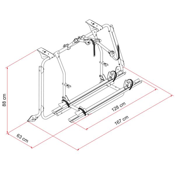 Fiamma Carry Bike VW T5 Pro - Tailgate Bike Rack-Vehicle Bicycle Racks-Fiamma-13318-02093E71A- DC Leisure