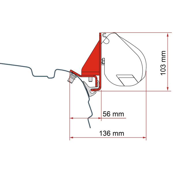 Fiamma Awning Adapter F35 Pro - VW T5/T6 Combi Multi Rail - Brandrup, Reimo, Vamoose-Awning Adapters-FIAMMA-98655Z154- DC Leisure