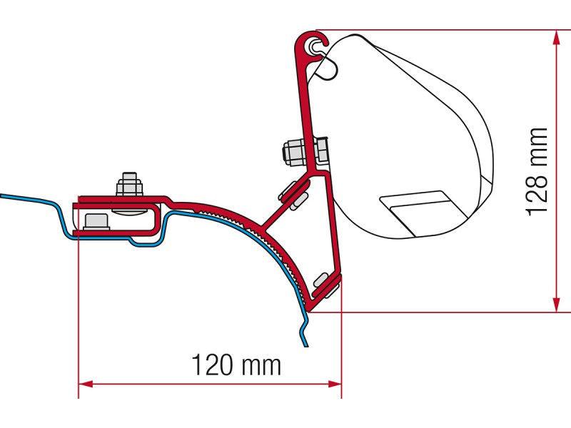 Fiamma Awning Adapter F35 Pro VW T5/T6 Transporter Multivan UK-Awning Adapters-FIAMMA-QQ108313LA-98655Z005- DC Leisure