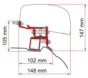 Fiamma Awning Adapter F40 Van Mercedes V Class-Awning Adapters-FIAMMA-QQ108364AD- DC Leisure