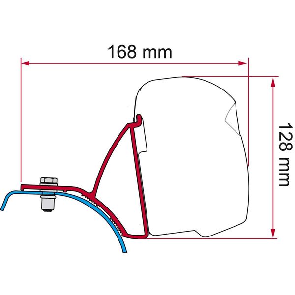 Fiamma Awning Adapter F43 Kit for Trafic, Vivaro & Primastar - Deep Black-Awning Adapters-FIAMMA-17998-B43-98655A854- DC Leisure