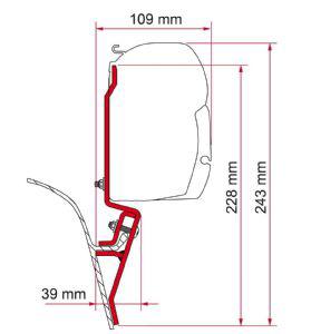 Fiamma Awning Adapter F45 /F40 Kit - VW T3 1980-1991-Awning Adapters-FIAMMA-A0001186 / 17780-98655-035- DC Leisure