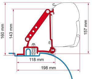 Fiamma Awning Adapter F45 Fiat Ducato Before 2006-Awning Adapters-FIAMMA-QQ108228CA-98655-680- DC Leisure