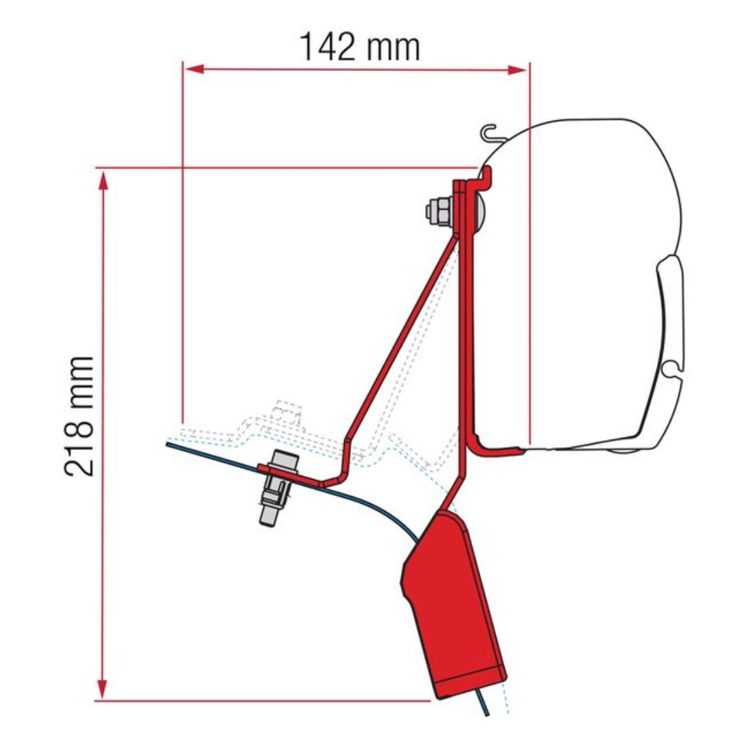 Fiamma Awning Adapter F45 - Ford Custom Nugget >2019-Awning Adapters-FIAMMA-17743-98655Z114- DC Leisure