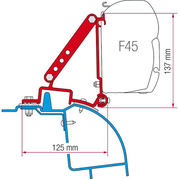 Fiamma Awning Adapter F45 Master/Movano manufactured 1998 - 2010-Awning Adapters-Fiamma- DC Leisure