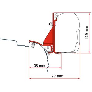 Fiamma Awning Adapter F45 Reimo Multi-rail - VW T5/T6-Awning Adapters-FIAMMA-98655Z156- DC Leisure