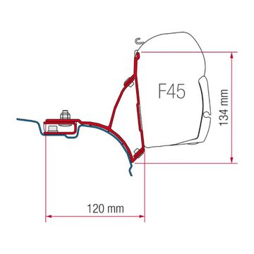 Fiamma Awning Adapter F45s Multivan VW Transporter T5/T6-Awning Adapters-FIAMMA- DC Leisure