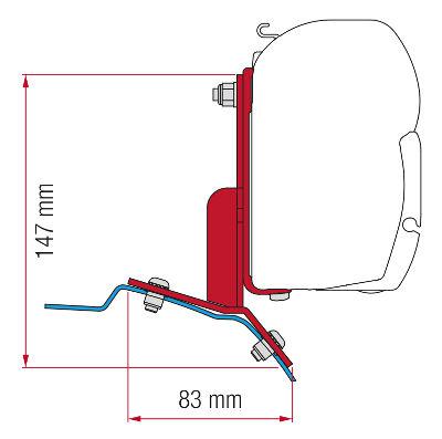 Fiamma Awning Adapter F45s for Ford Custom (2.6m only)-Awning Adapters-FIAMMA-QQ108228LA-98655Z112- DC Leisure