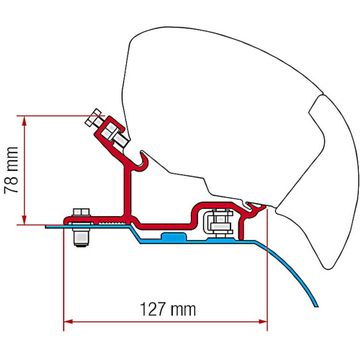 Fiamma Awning Adapter F80 - Fiat Ducato, Citroen Relay, Peugeot Boxer H3 after 2006-Awning Adapters-FIAMMA-18730-98655-656 SO- DC Leisure