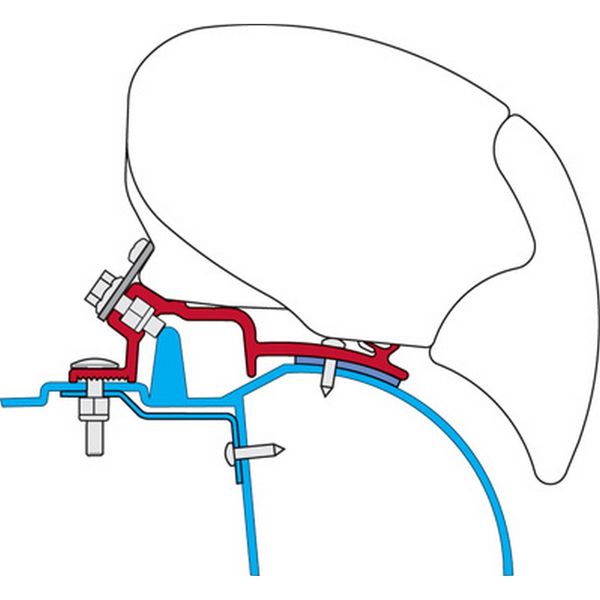 Fiamma Awning Adapter F80 - Master/Movano/Interstar 1998 > 2010-Awning Adapters-Fiamma-QQ108325D-98655-468- DC Leisure