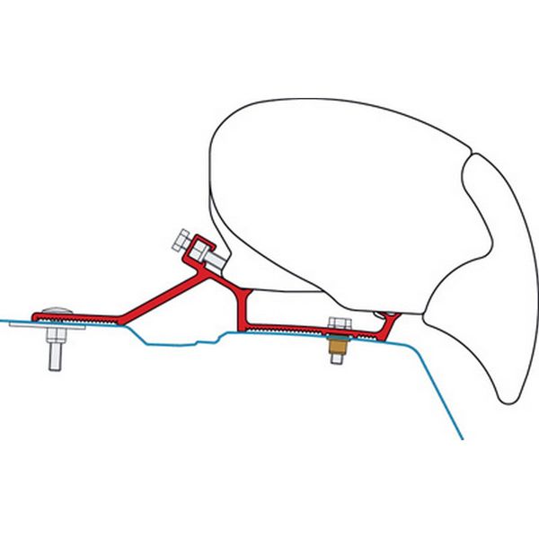 Fiamma Awning Adapter F80 - Renault Master/Movano/NV400 H2 2010 > 2021-Awning Adapters-Fiamma-QQ108325E-98655-881- DC Leisure