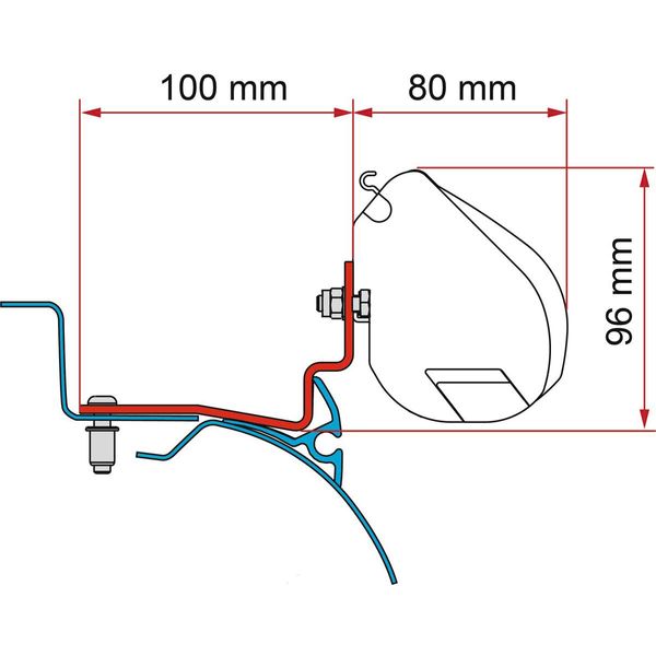 Fiamma Awning Adapter for Campereve Cap Road - F35Pro Mounting Kit-Awning Adapters-Fiamma- DC Leisure