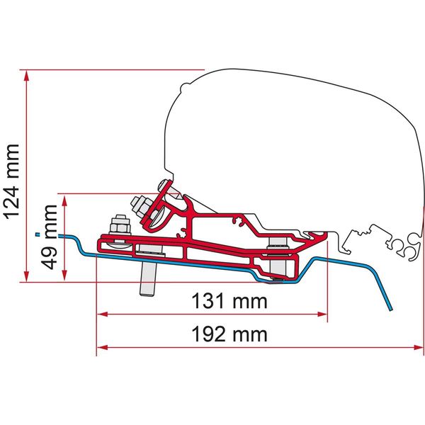 Fiamma Awning Adapter for Ford Transit Campervans (RHD, L3 H3) - F80 Adapter-Awning Adapters-Fiamma- DC Leisure