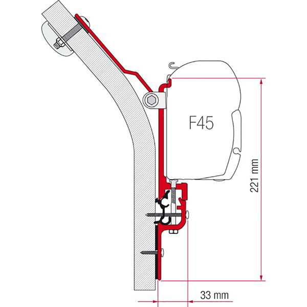 Fiamma Awning Adapter for Kit Eriba Touring Caravans - Mounting Kit for F45-Awning Adapters-Fiamma- DC Leisure
