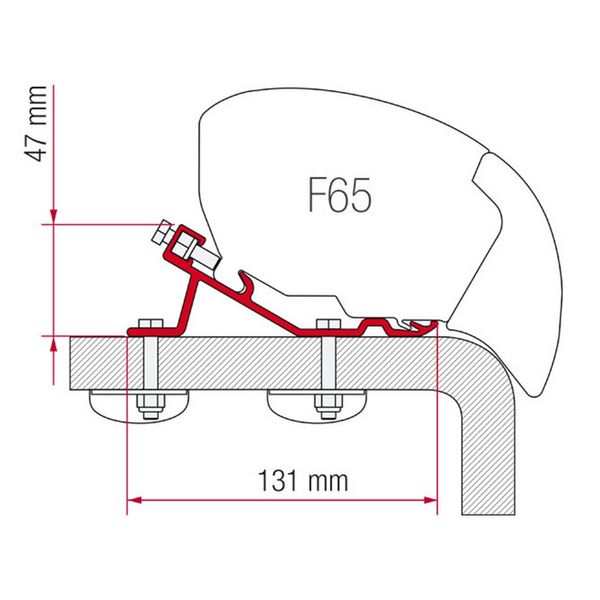Fiamma Awning Adapter for Motorhomes - Generic F65Eagle Mounting Kit-Awning Adapters-Fiamma- DC Leisure