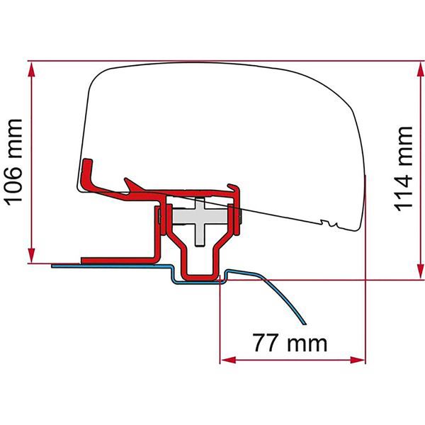 Fiamma Awning Adapter for Nissan NV200 - F40van 210 Mounting Kit-Awning Adapters-Fiamma- DC Leisure