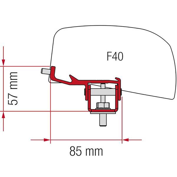 Fiamma Awning Adapter for Nissan NV350, Nissan Impendulo, Isuzu Como, Mitsubishi Fuso Canter Van RHD - F40Van Mounting Kit-Awning Adapters-Fiamma- DC Leisure