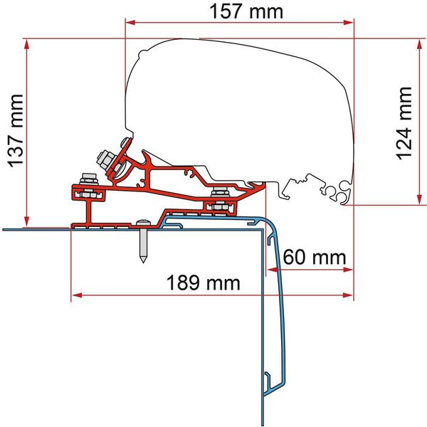 Fiamma Awning Adapter for Rapido C55i C86i Motorhomes - F80 Mounting Kit-Awning Adapters-Fiamma- DC Leisure