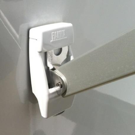 Fiamma Awning Leg Wall Brackets - Deep Black (F45 / F80S)-Leg Wall Brackets-Fiamma- DC Leisure