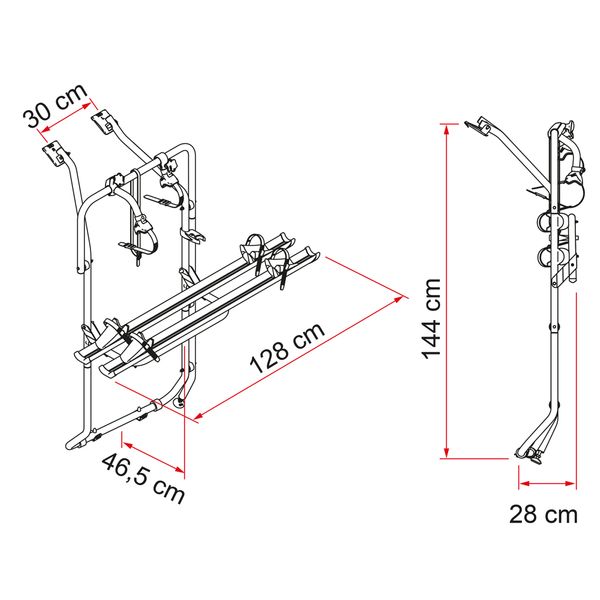 Fiamma Carry Bike VW T5 / T6D Rack - Deep Black-Vehicle Bicycle Racks-FIAMMA- DC Leisure