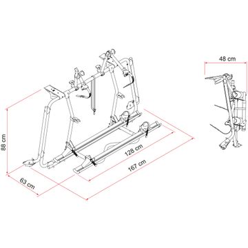 Fiamma Carry Bike VW T6 Pro - Tailgate Bike Rack - Deep Black-Bike Rack-Fiamma-QQ106343B-02094A08A- DC Leisure