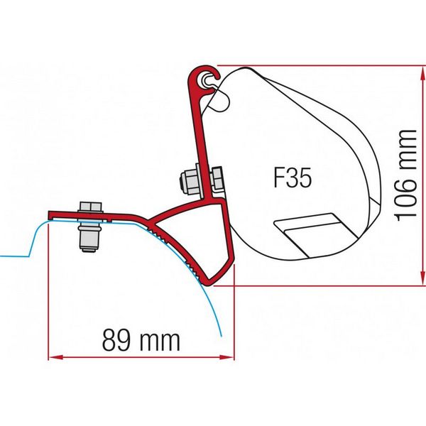 Fiamma F35 Pro Adapter Kit for Trafic / Vivaro / NV300 / Talento-Awning Adapters-FIAMMA-QQ108313F / 23036-98655Z020- DC Leisure