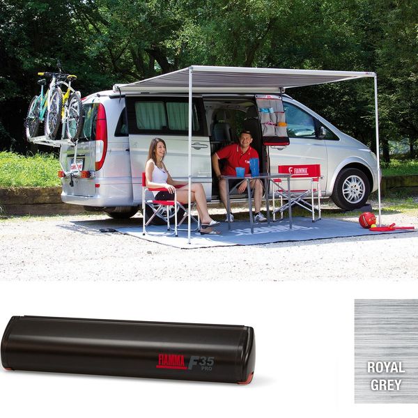 Fiamma F35 Pro Minivan Awning - Deep Black-Wall Mounted Awning-Fiamma- DC Leisure