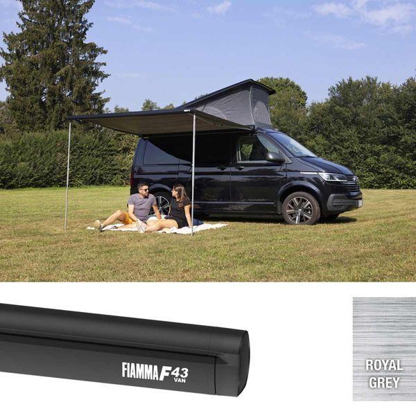 Fiamma F43 Van 270 Wall Mounted Awning - Deep Black-Awnings-FIAMMA-08833A01R- DC Leisure