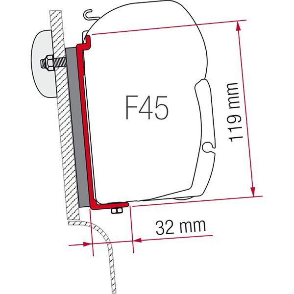 Fiamma F45 & Fiamma Zip High Roof Adapter - Westfalia-Awning Adapters-FIAMMA-QQ102041-98655-317- DC Leisure
