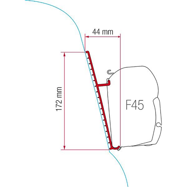 Fiamma F45 Fibreglass Roof Adapter Kit-Awning Adapters-FIAMMA-18211/SO-GR-98655-744- DC Leisure