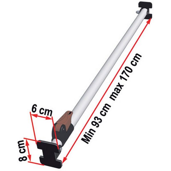 Fiamma Luggage Bar – Telescopic Support Bar for Motorhome & Caravan Storage-Storage & Organization-Fiamma- DC Leisure