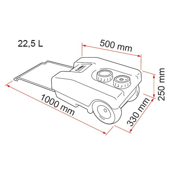 Fiamma Roll-Tank 23F Portable Fresh Water Tank – 23 Litre Food-Grade Blue Container-Water Containers-Fiamma- DC Leisure