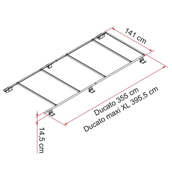 Fiamma Roof Rail- Ducato Relay Boxer - Roof Rack-Roof Racks & Rails-FIAMMA- DC Leisure