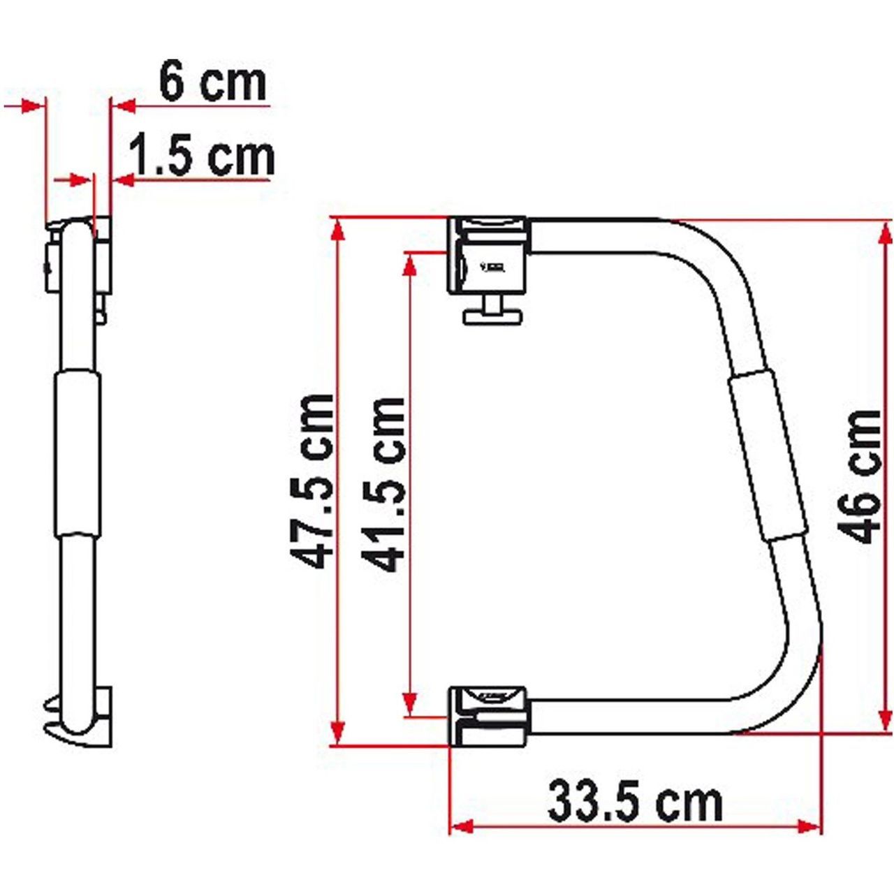 Fiamma Security Handle 46 - White-Vehicle Safety & Security-FIAMMA-QQ001203-03513A01- DC Leisure