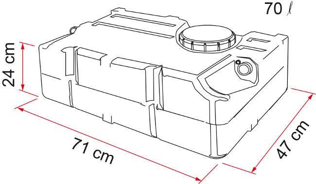 Fiamma Water Tank 70L-Water Containers-Fiamma-QQ050050-08306-01- DC Leisure