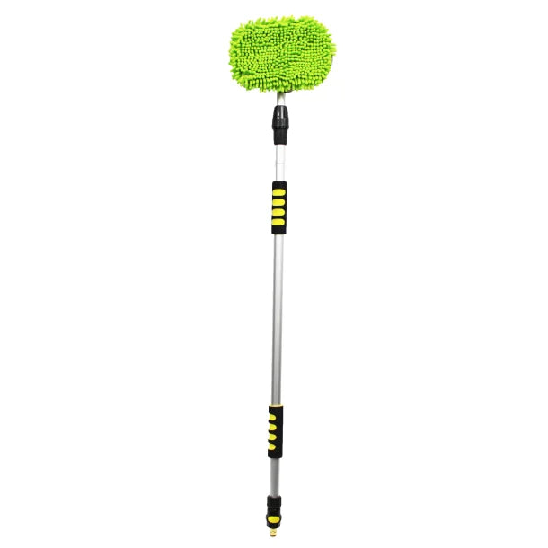 Flo-Through Wash Brush with Telescopic Handle & Microfibre Head – 125-200cm-Vehicle Cleaning-Travellife- DC Leisure