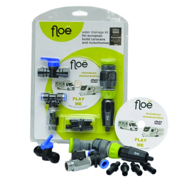 Floe European Build Motorhome & Caravan Drainage Kit – Quick & Easy Water System Drain Down-Drainage Kit-Floe- DC Leisure