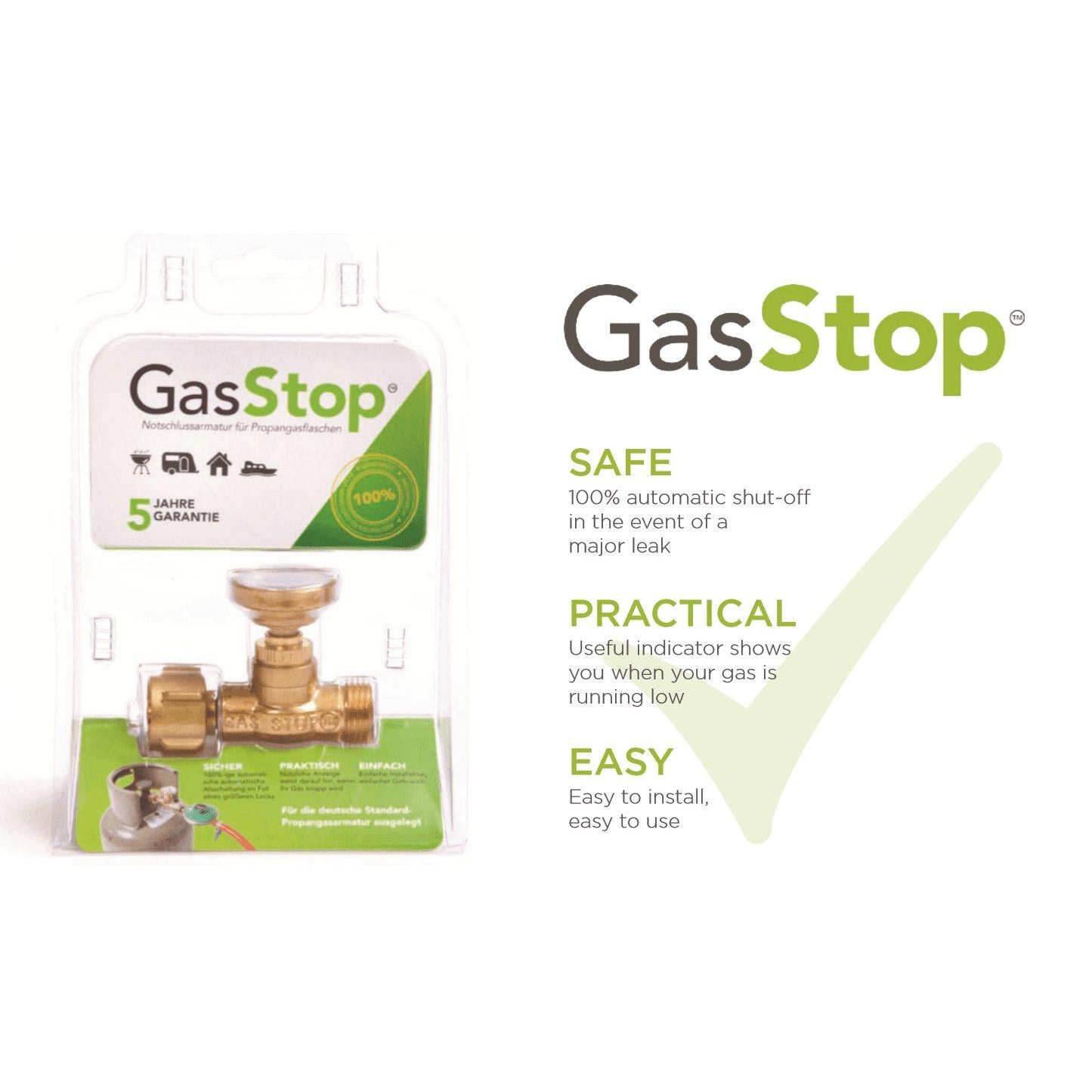asStop emergency shut-off device in retail packaging.