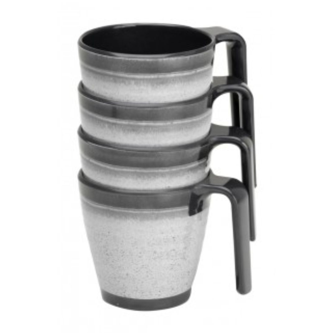 Granite 4pk Stacking Mug Set-Mugs-Miscellaneous- DC Leisure